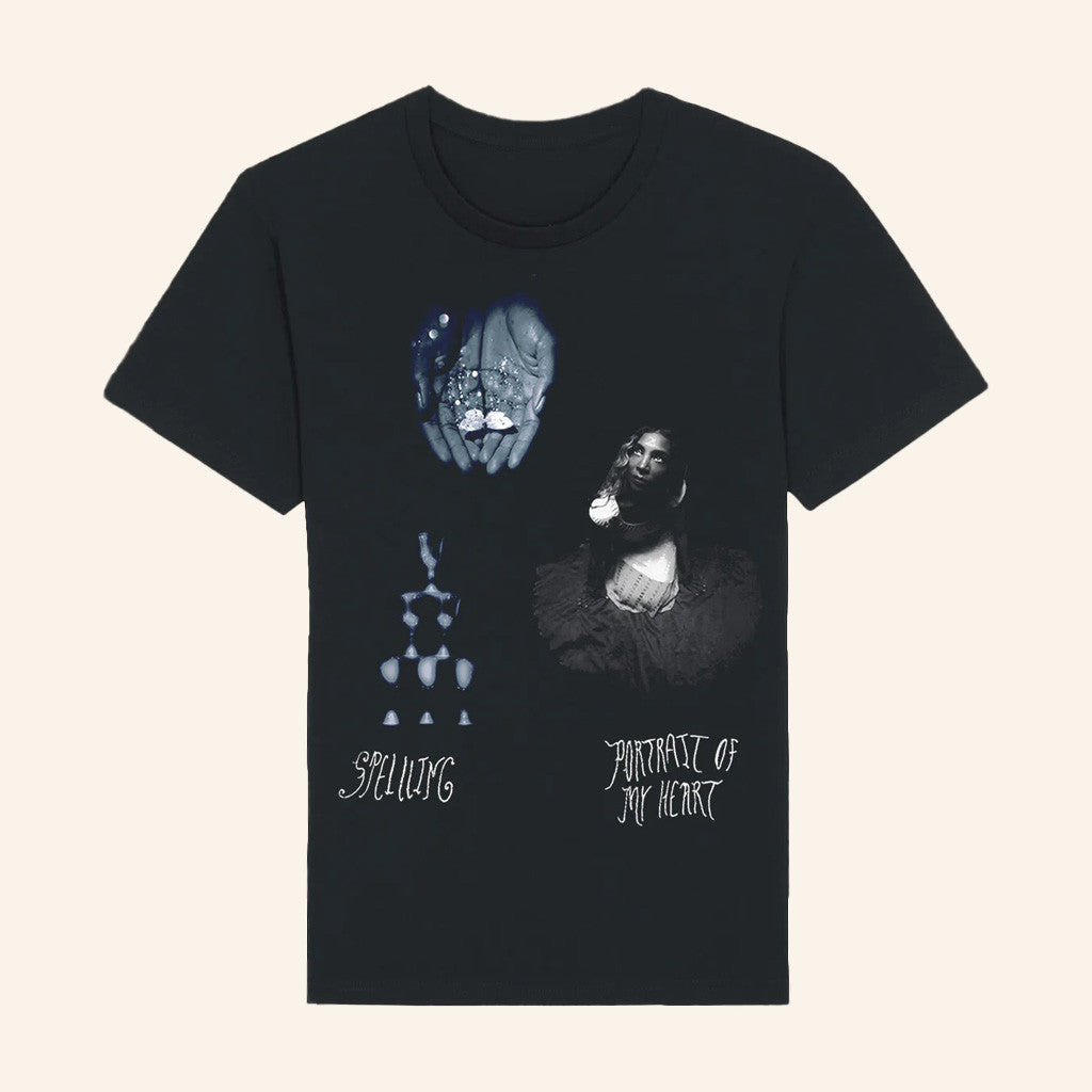 Lo-Fi Merch Spellling Portrait Of My Heart Black T-Shirt Gifts For Him Lo-Fi Merch Spellling Portrait Of My Heart Black T-Shirt Gifts For Him