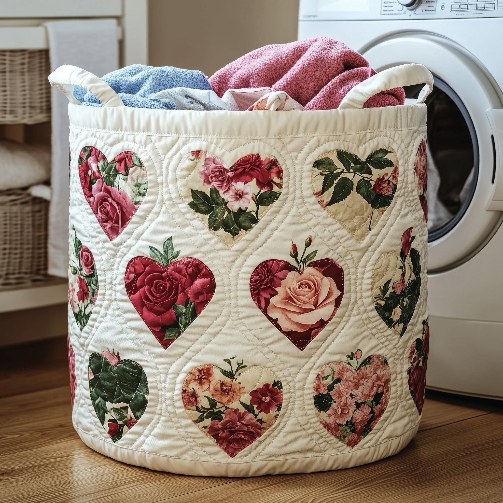 Loads of Love Quilted Laundry Basket Family Xmas Gift Exchange Ideas