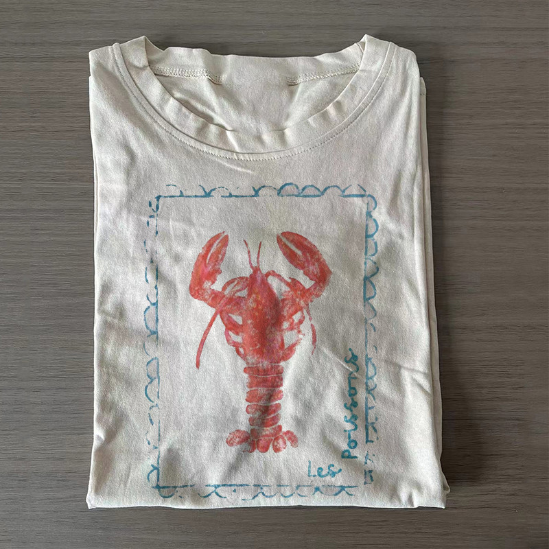 Lobster Art T-Shirt Marine Biology Apparel Gifts For Men