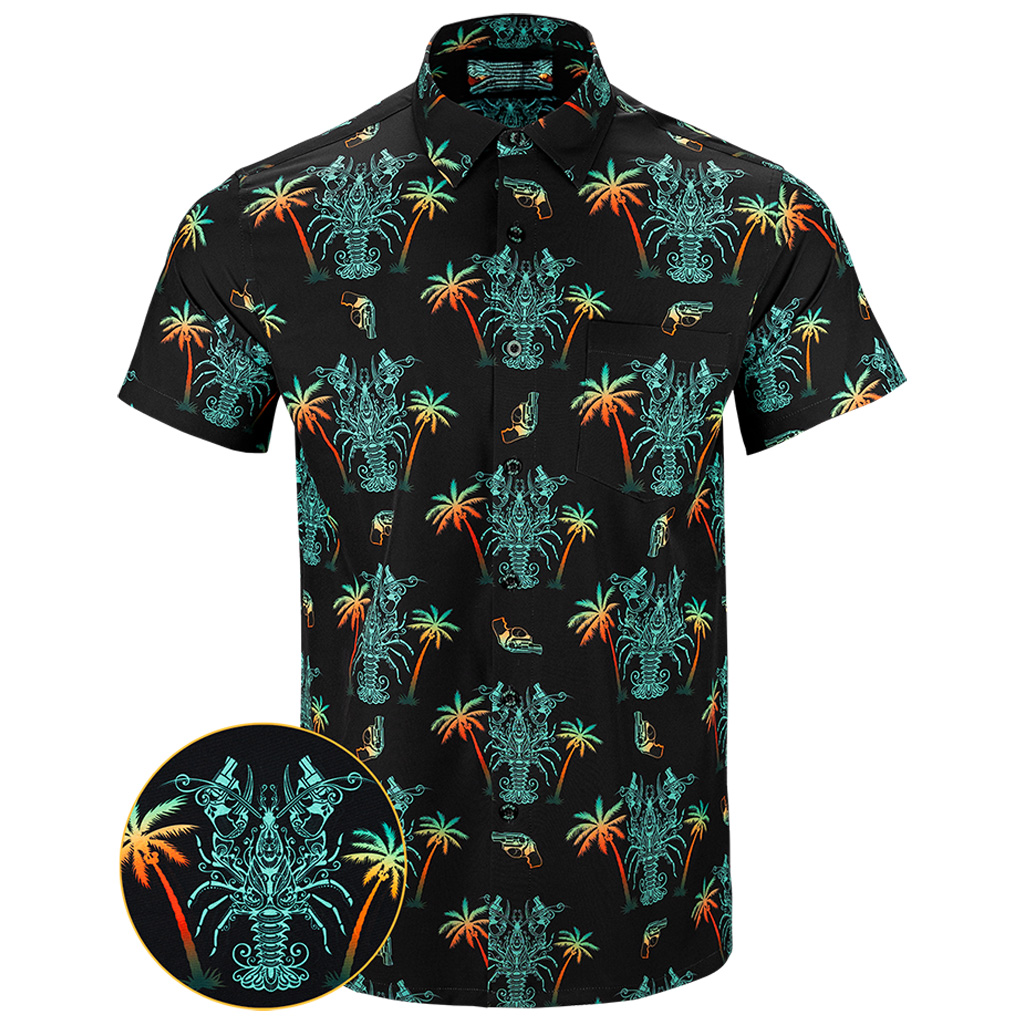 Lobster Button Down Shirt Tactical Aloha Shirt Birthday Gift Ideas For Son