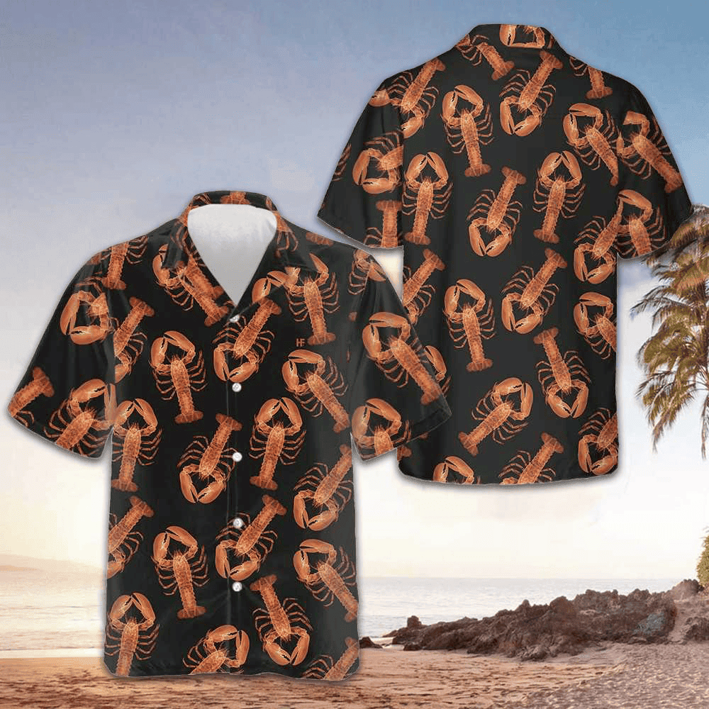Lobster X Ray Hawaiian Shirt Short Sleeve Button Up Vacation Shirts Gifts For Nephew Lobster X Ray Hawaiian Shirt Short Sleeve Button Up Vacation Shirts Gifts For Nephew
