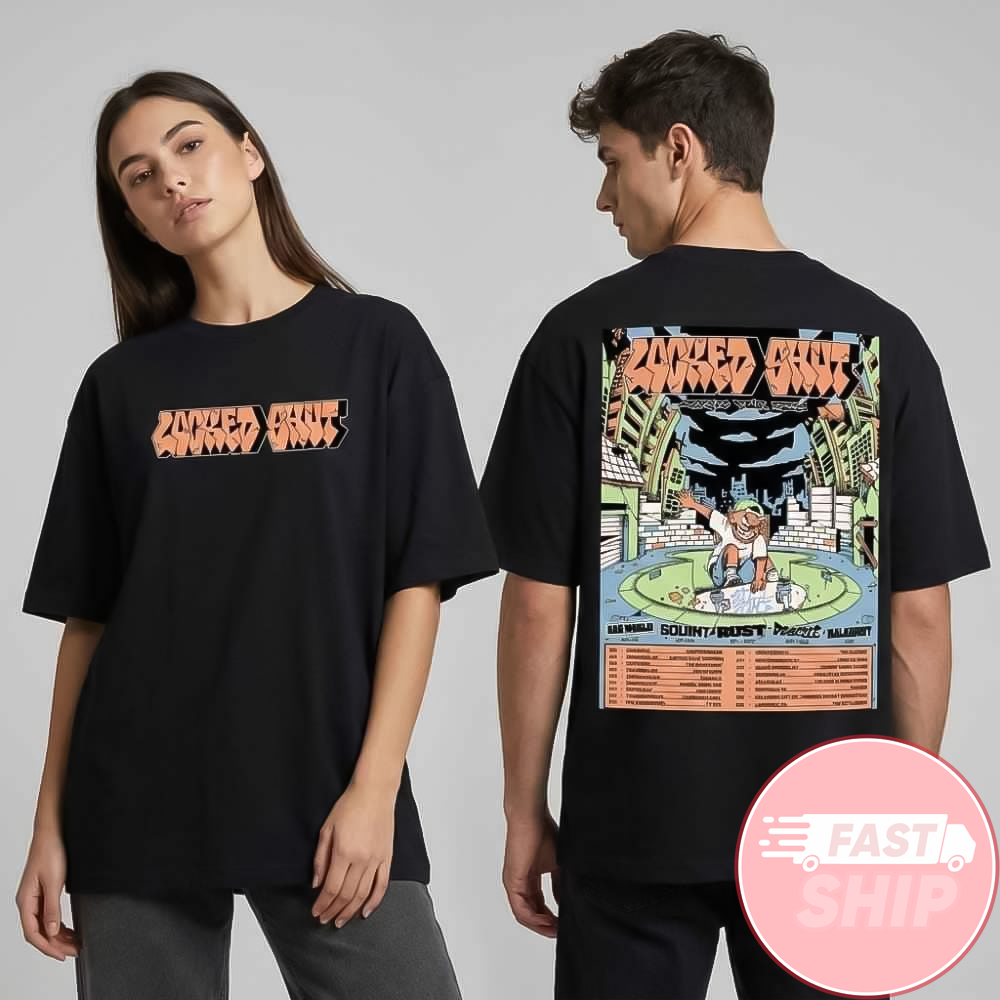 Locked Shut US Spring Tour 2026 x Bad World x Squint x Rust x Dogpile x Maladjust T-Shirt