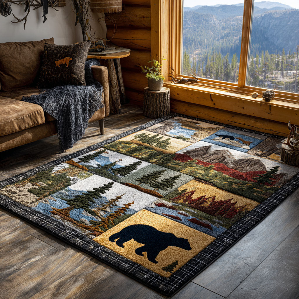 Lodge Whisper Area Rug Entryway Christmas Decor Ideas Bear Lovers Gifts For Him