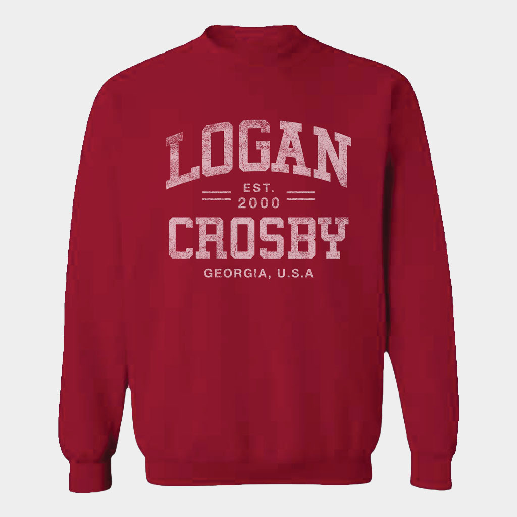Logan Crosby Merch Collegiate Sweatshirt Cool Gifts For Music Lovers