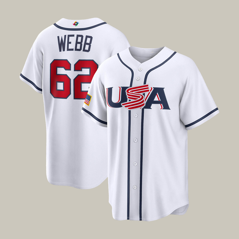 Logan Webb USA World Baseball Classic 62 Jersey Baseball Clothes Present For Game Day