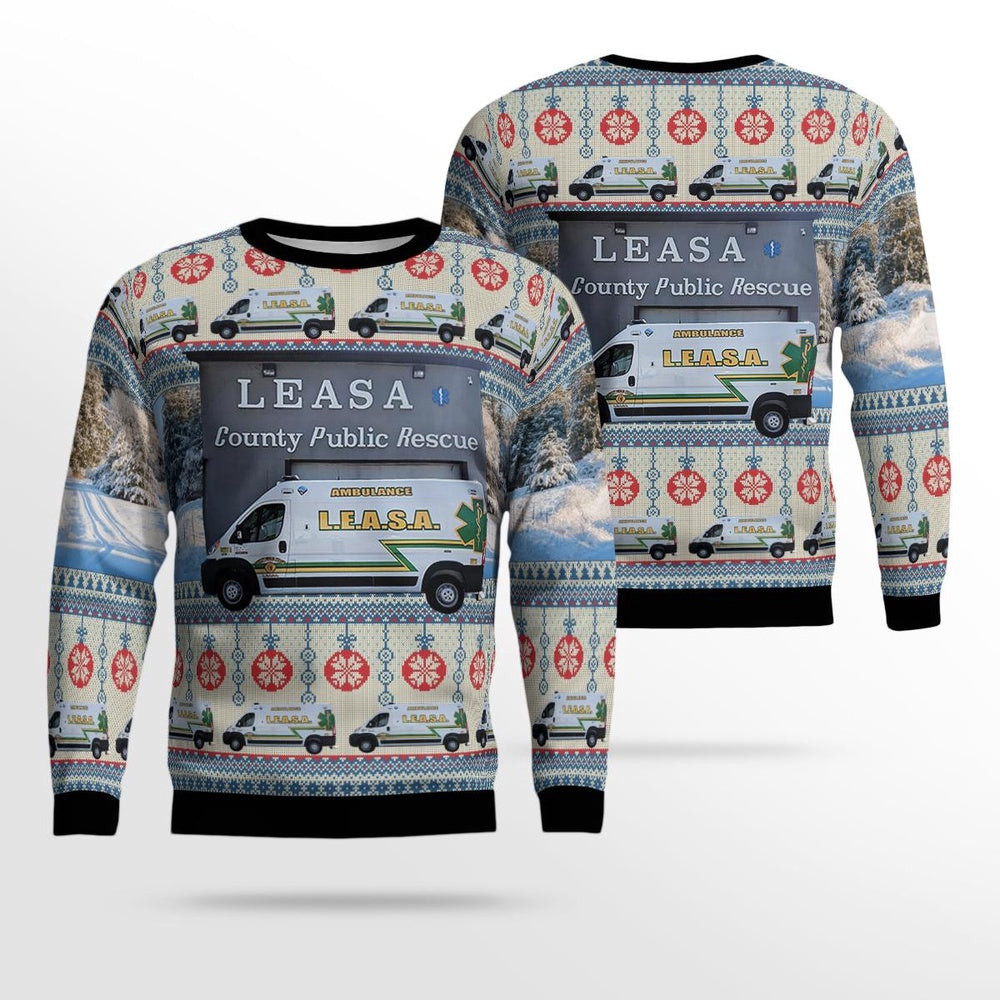 Logan West Virginia Logan Emergency Ambulance Service Authority AOP Ugly Sweater Christmas Unisex Sweaters Gift For Christmas