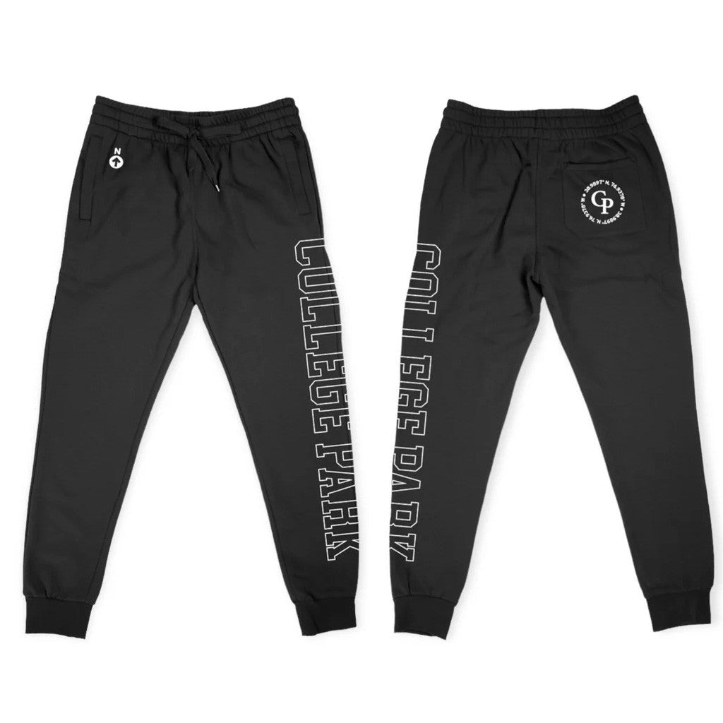 Logic Merch Black College Park Emblem Joggers Gifts For Boyfriend Logic Merch Black College Park Emblem Joggers Gifts For Boyfriend