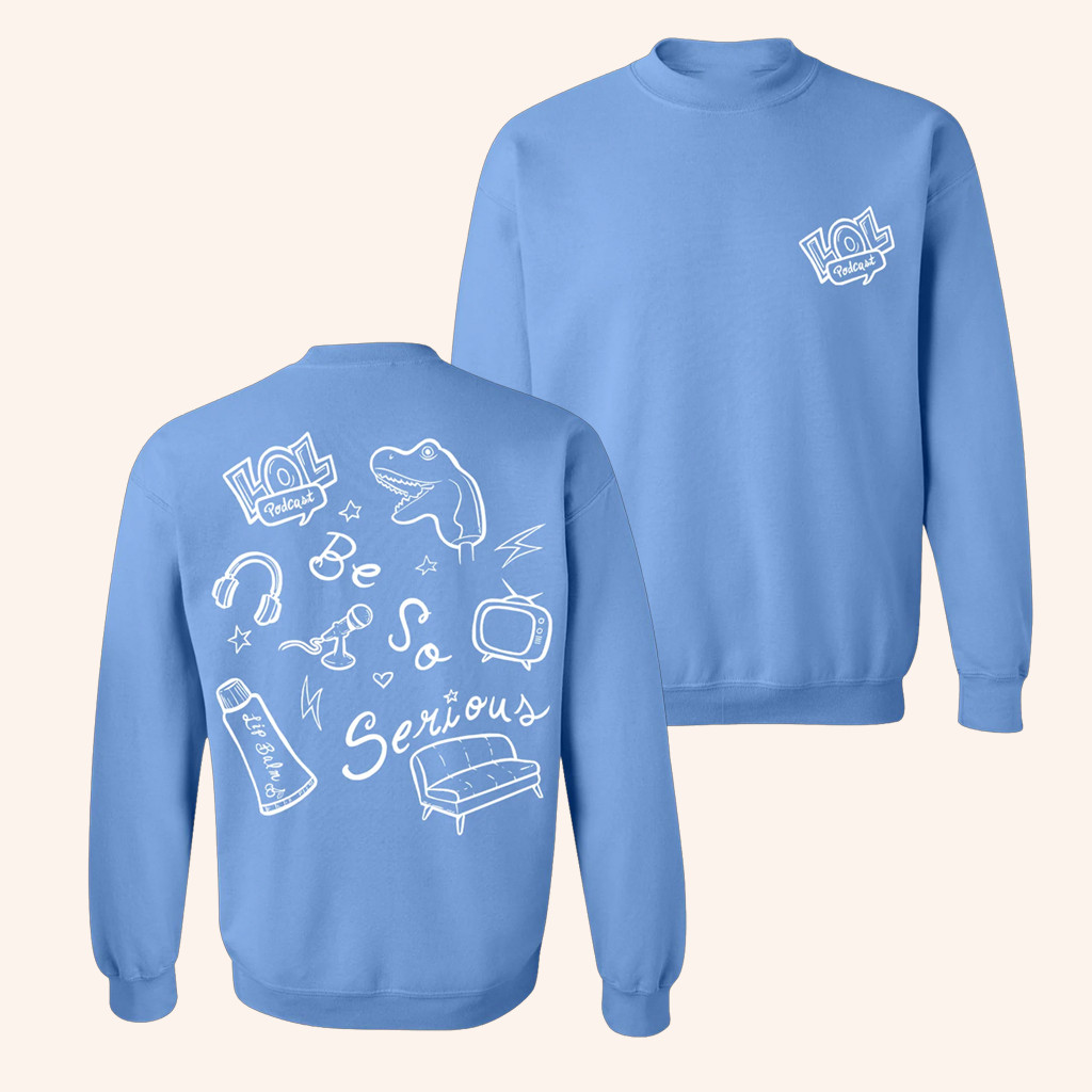 LOL Podcast Merch Sketch Crewneck Sweatshirt Birthday Ideas For Boyfriend LOL Podcast Merch Sketch Crewneck Sweatshirt Birthday Ideas For Boyfriend