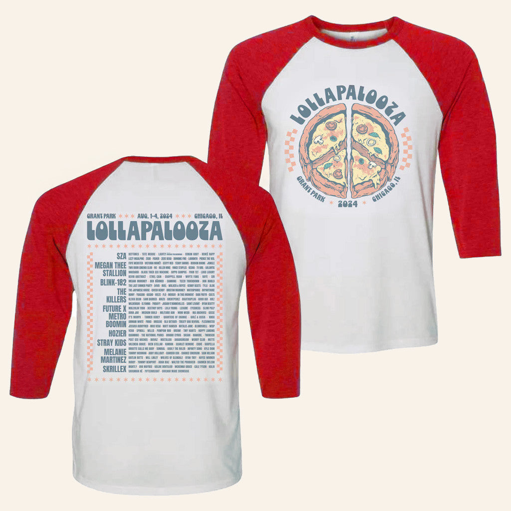 Lollapalooza Band Merch Pizza T-Shirt Gifts For Best Friends Lollapalooza Band Merch Pizza T-Shirt Gifts For Best Friends