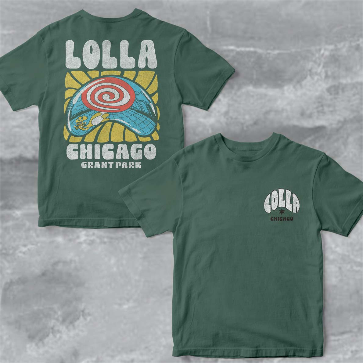 Lollapalooza Chicago 2026 Merch At Grant Park Cloud Gate T-Shirt Music Festival Tee