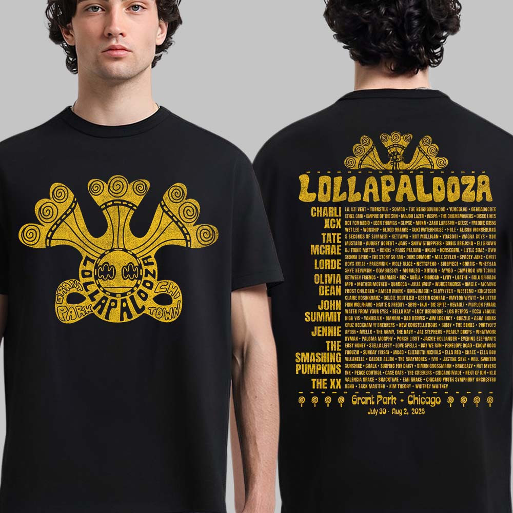 Lollapalooza Chicago 2026 Merch At Grant Park T-Shirt Music Festival Shirt Fan Gift For Him