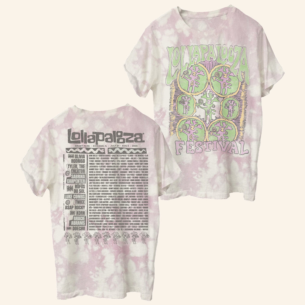 Lollapalooza Merch Artist 2025 Lolla Lady Tie Dye T-Shirt Best Gifts For Friends Lollapalooza Merch Artist 2025 Lolla Lady Tie Dye T-Shirt Best Gifts For Friends
