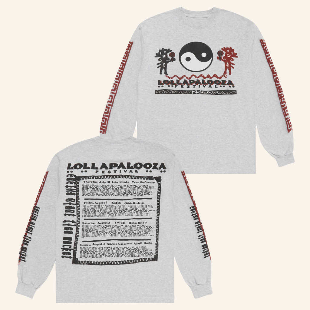 Lollapalooza Merch Artist 2025 Lollapalooza x Cactus Plant Flea Market Long Sleeve T-Shirt Lollapalooza Merch Artist 2025 Lollapalooza x Cactus Plant Flea Market Long Sleeve T-Shirt