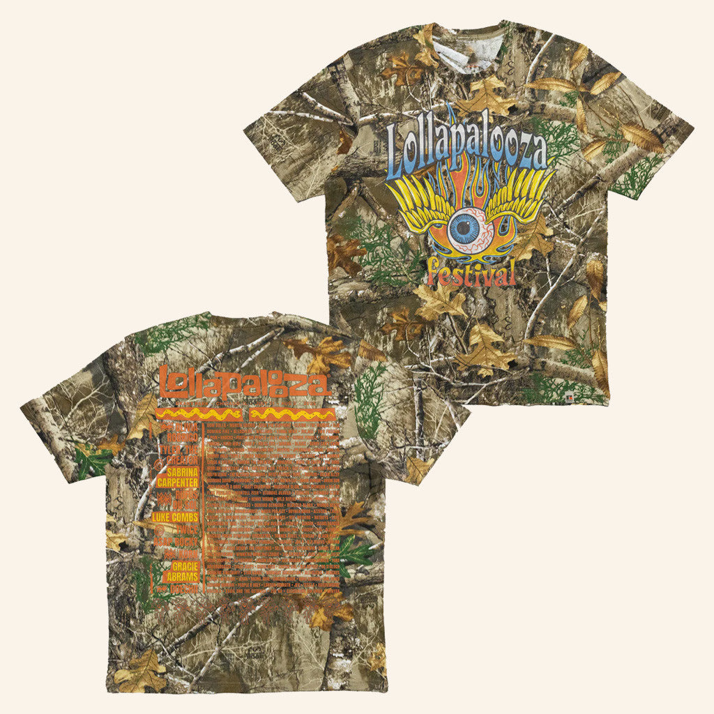 Lollapalooza Merch Flaming Eye Camo T-Shirt Best Gifts For Boyfriend Lollapalooza Merch Flaming Eye Camo T-Shirt Best Gifts For Boyfriend