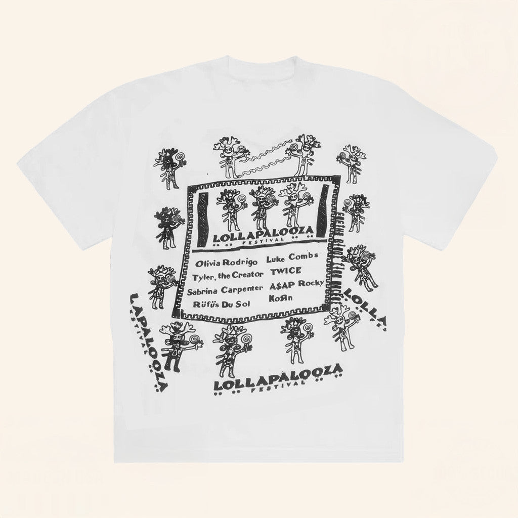 Lollapalooza Merch Lollapalooza X Cactus Plant Flea Market White T-Shirt Him Gifts Lollapalooza Merch Lollapalooza X Cactus Plant Flea Market White T-Shirt Him Gifts