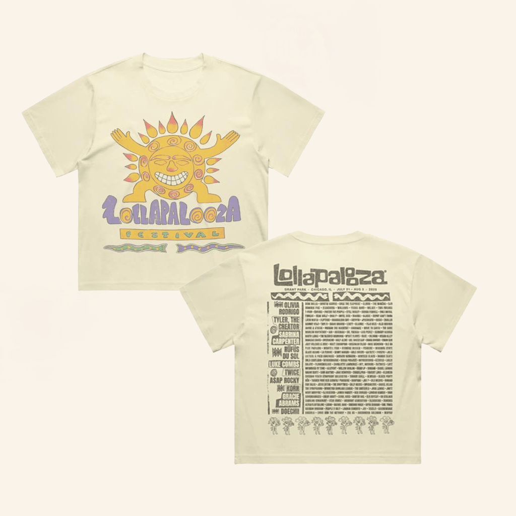 Lollapalooza Merch Sunburst T-Shirt Boxy Gifts For Wife Lollapalooza Merch Sunburst T-Shirt Boxy Gifts For Wife