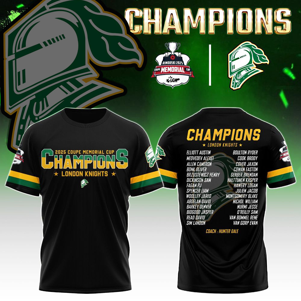London Knights T-Shirt Champions Memorial Cup 2025 Gift For Fan Lover