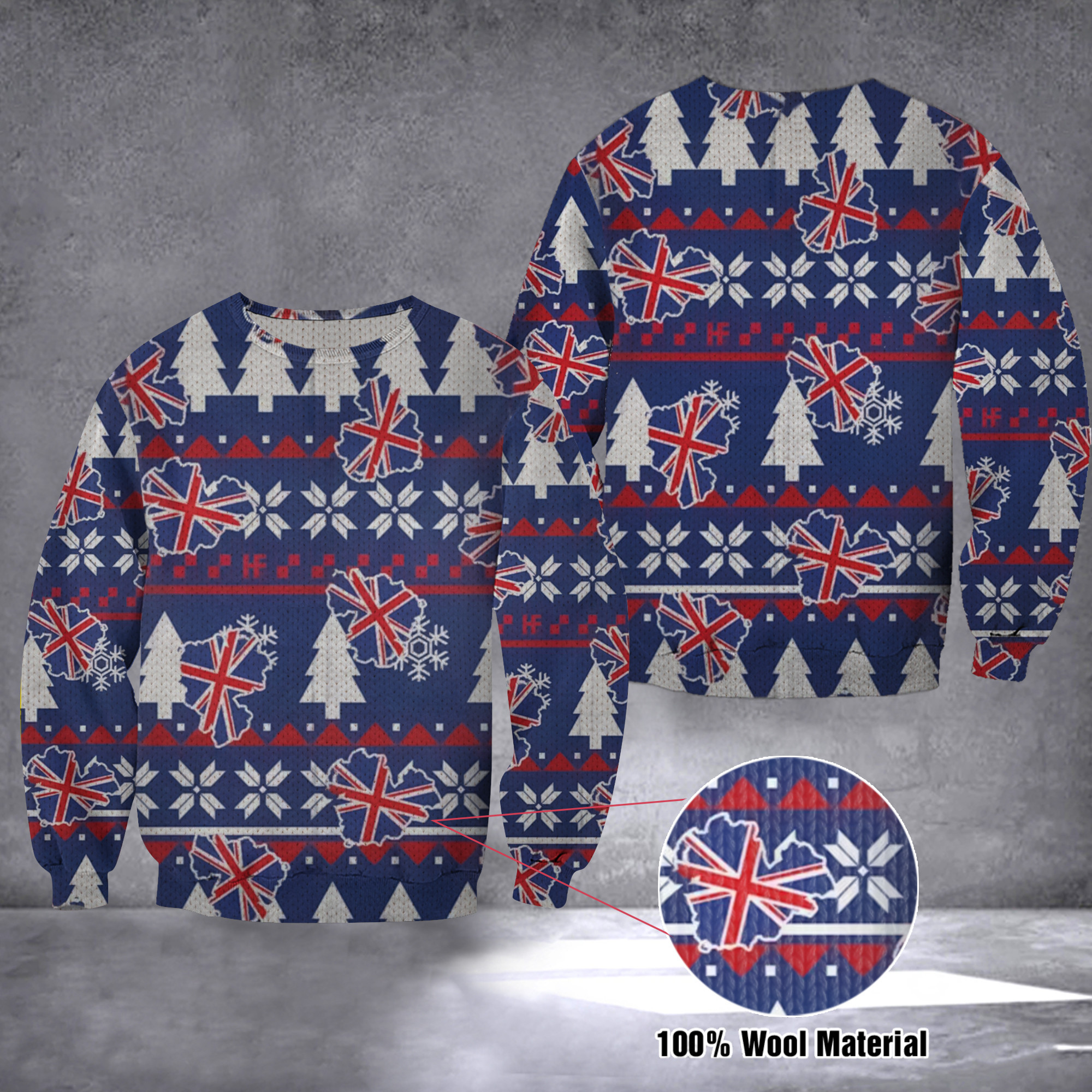 London Ugly Christmas Sweater UK Flag England Sweater England Themed Gifts