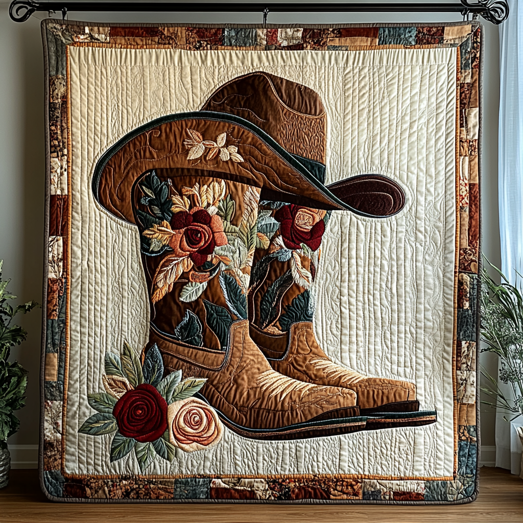 Lone Star Boots Quilted Blanket Cow Gifts For Cow Loversr