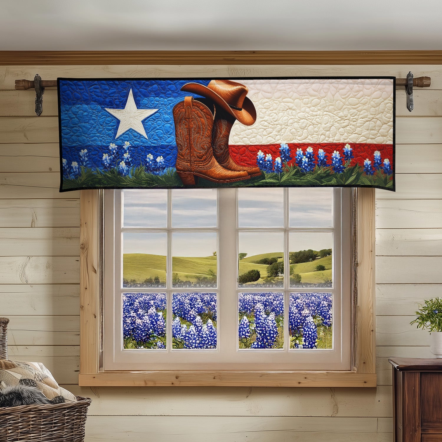 Lone Star Pride Quilted Valance Front Door Decor Sunflower Birthday Gifts
