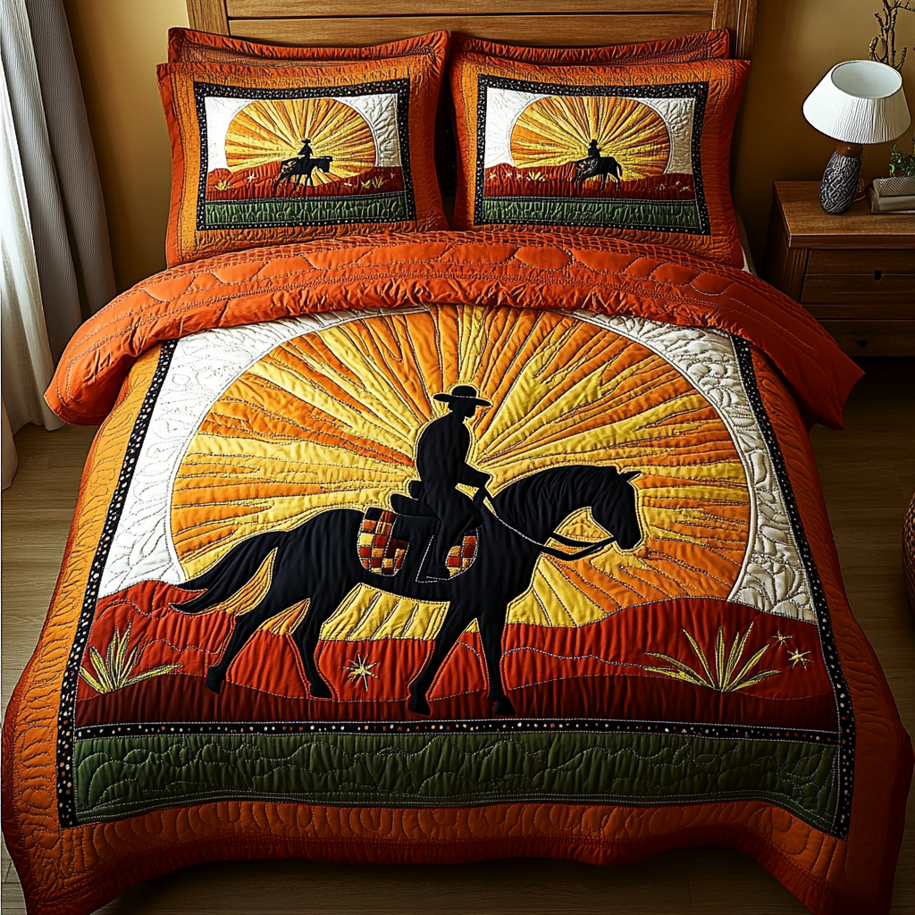 Lone Star Rider Quilted Bedding Set Best Comforter Sets Cowboys Christmas Gifts