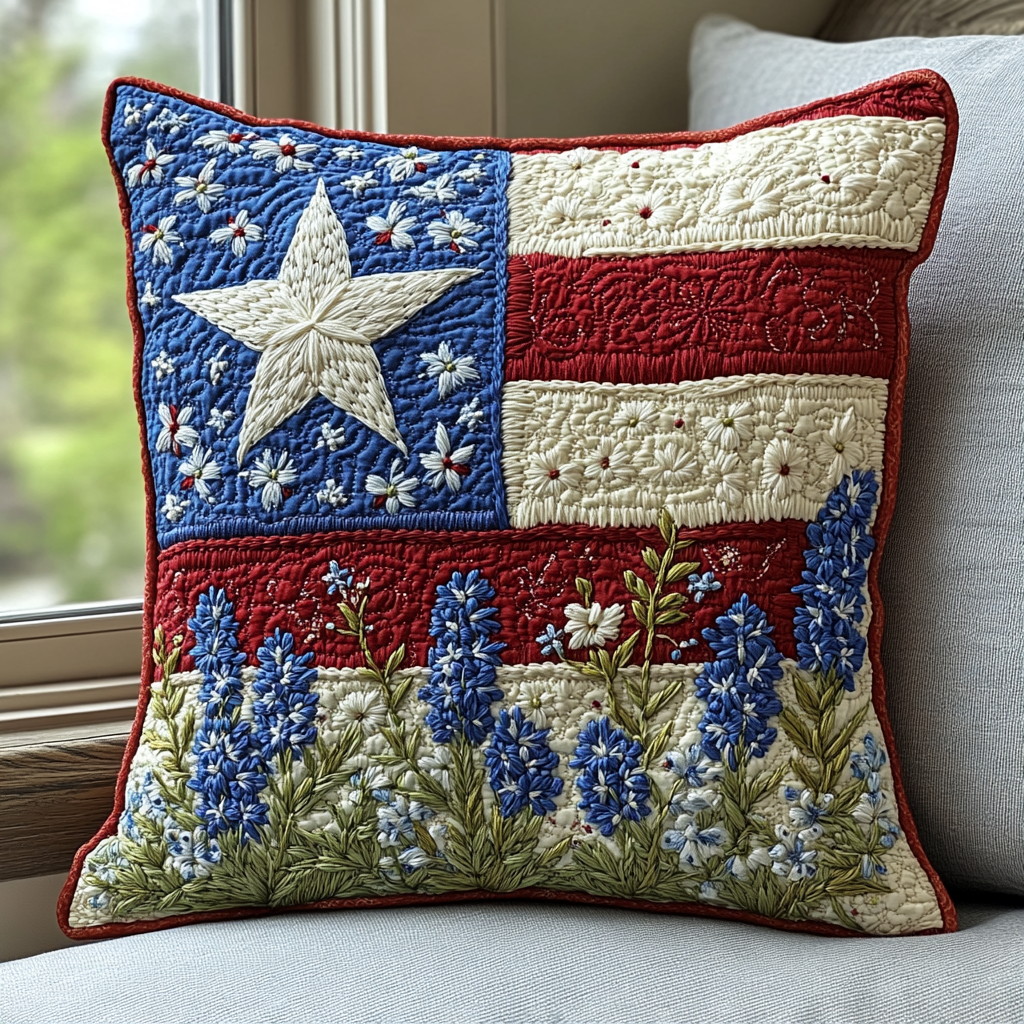 Lone Star Rising Quilted Pillow Case Throw Pillow Cases Texas Christmas Gifts