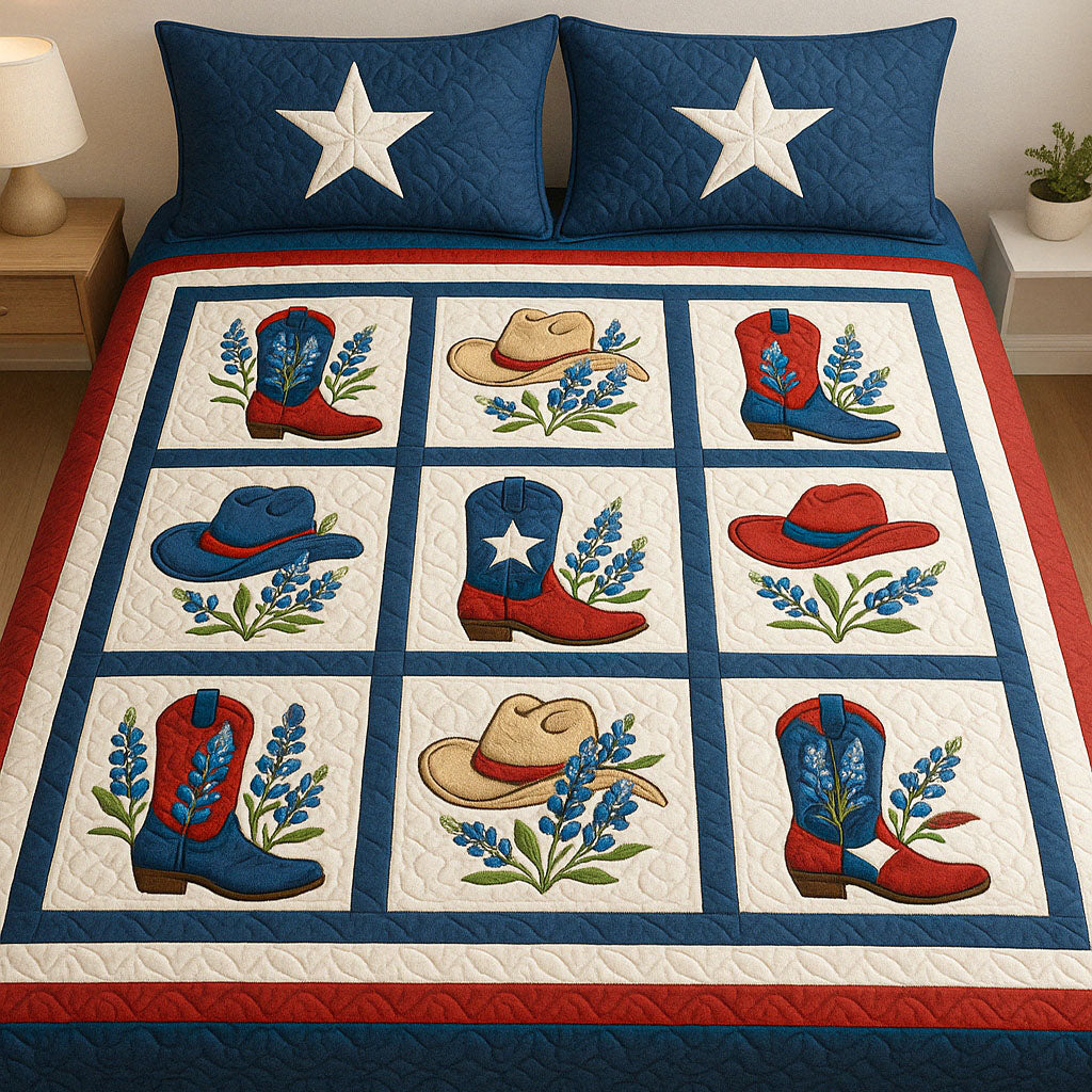 Lone Star Style Quilted Bedding Set Bed Decorations Western Gifts For Men