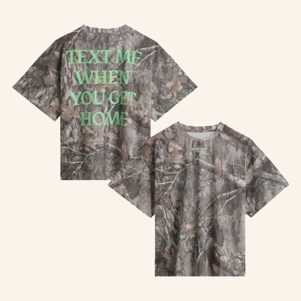 Lonely Ghost Merch Text Me When You Get Home Camo T-Shirt Christmas Gift Ideas For Dad