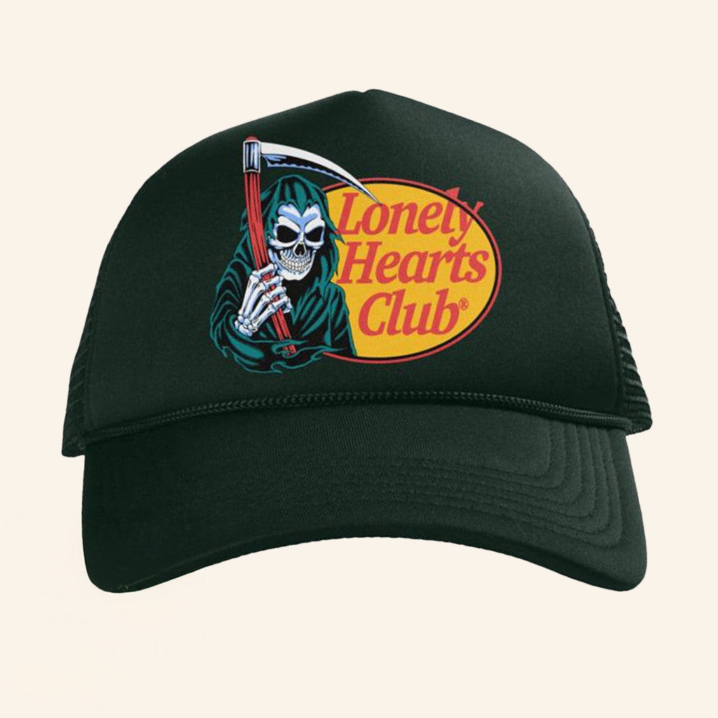Lonely Hearts Club Merch The Reaper Trucker Hat Best Gifts For Him Lonely Hearts Club Merch The Reaper Trucker Hat Best Gifts For Him