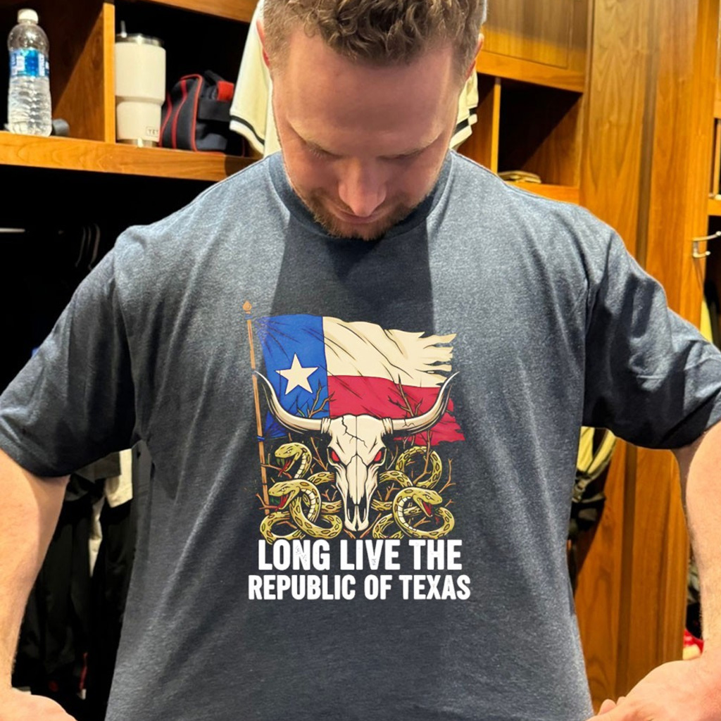 Long Live The Republic Of Texas Bull Head Shirt Gifts For Texas Lovers