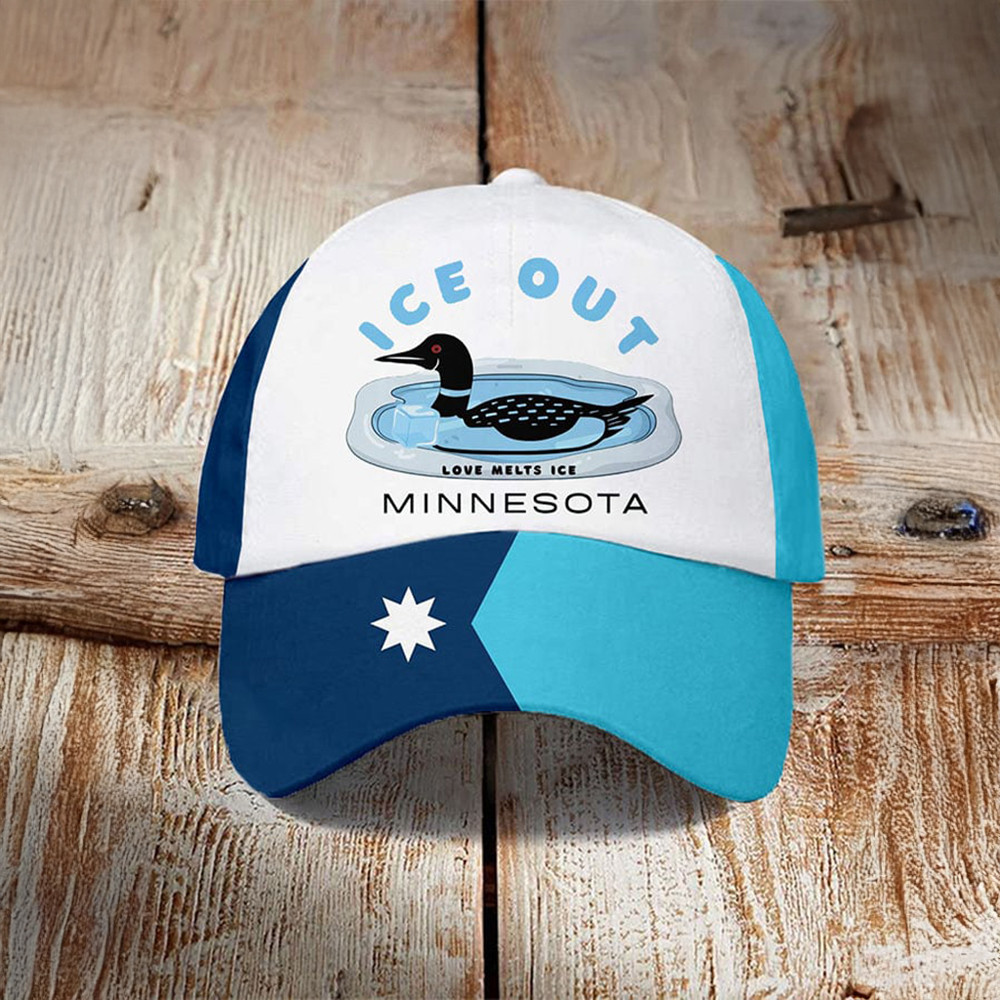 Loon Art ICE Out Minnesota Hat Alex Pretti Kicking Ice Car Anti ICE Merchandise