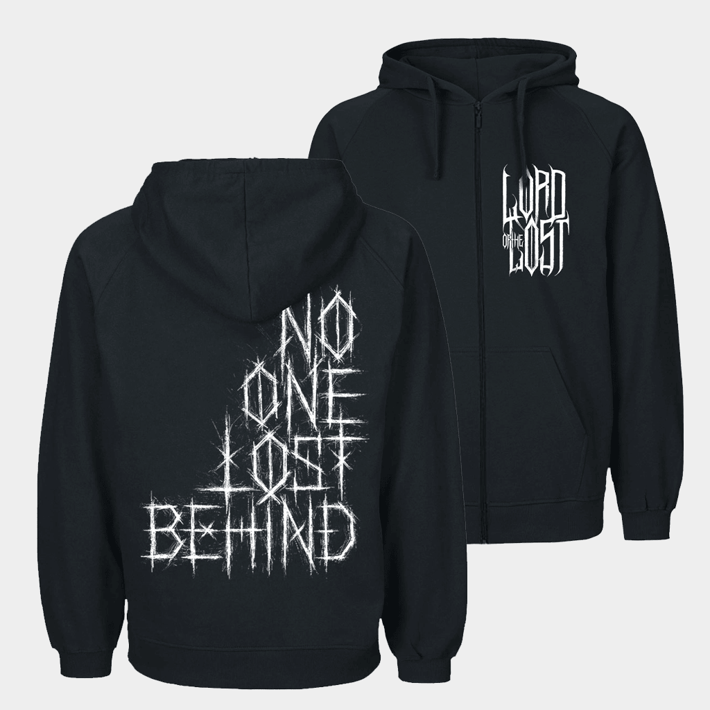 Lord Of The Lost Merch No One Lost Behind Zip Hoodie Presents For Rock Lovers