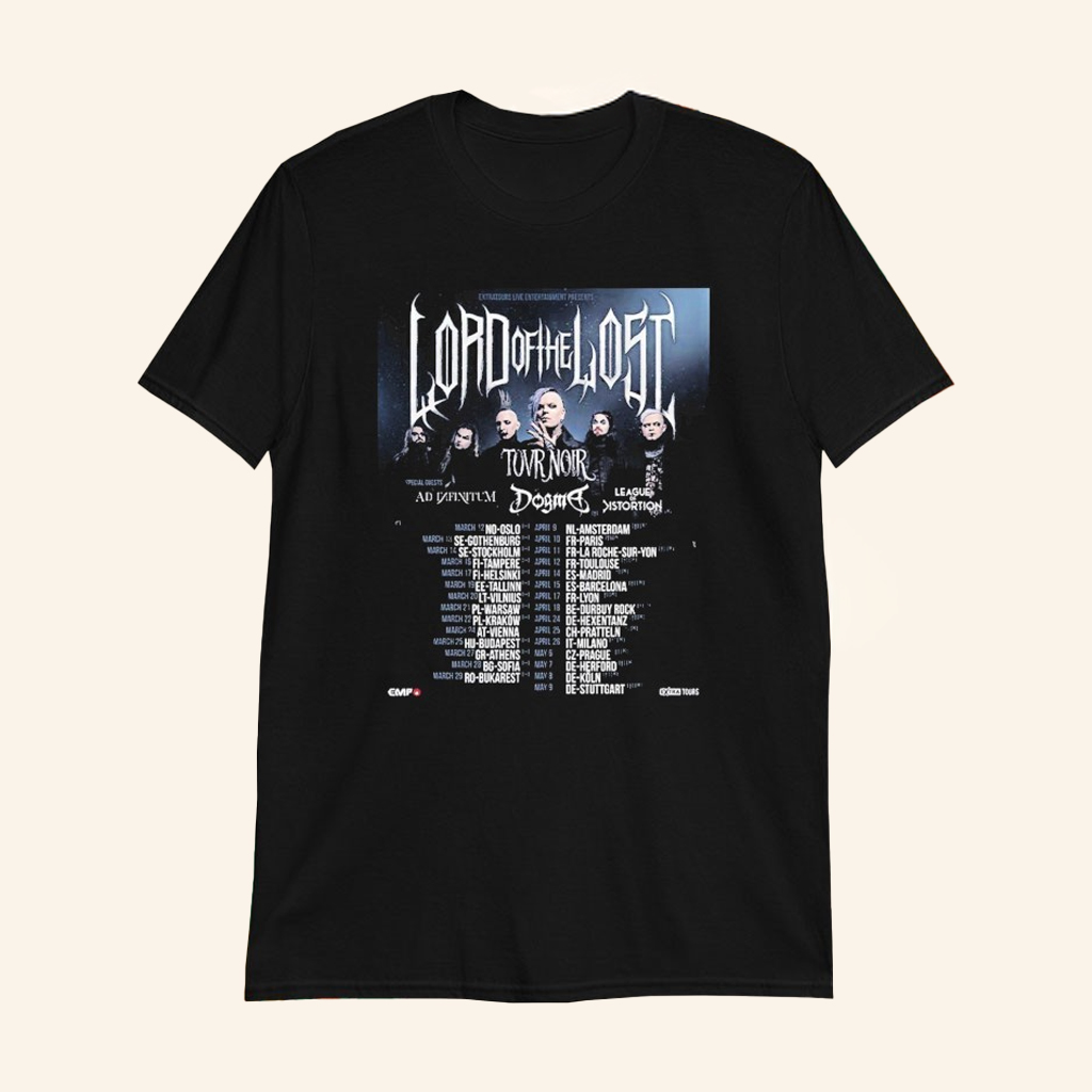 Lord Of The Lost Merch Tovr Noir Tour 2026 T-Shirt Best Gifts For Rock Music Lovers