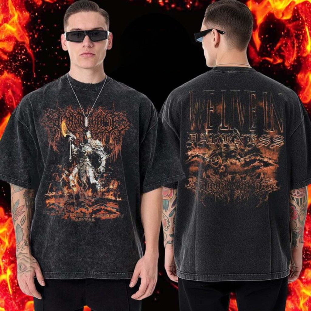 Lorna Shore Merch Live In Darkness Wash T-Shirt Cool Gifts For Music Lovers Lorna Shore Merch Live In Darkness Wash T-Shirt Cool Gifts For Music Lovers