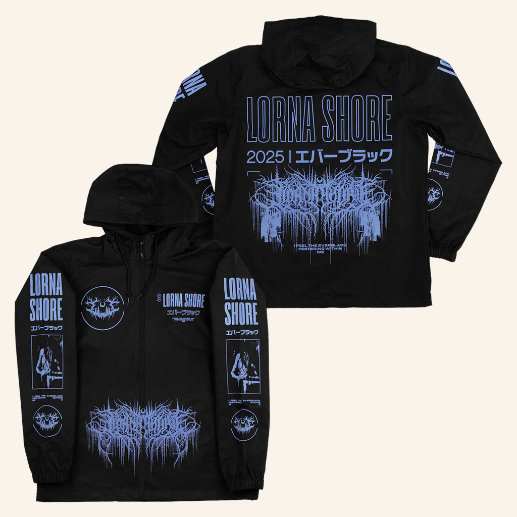 Lorna Shore Merch Lorna Shore Everblack Windbreaker Jacket Dad Christmas Gifts Lorna Shore Merch Lorna Shore Everblack Windbreaker Jacket Dad Christmas Gifts