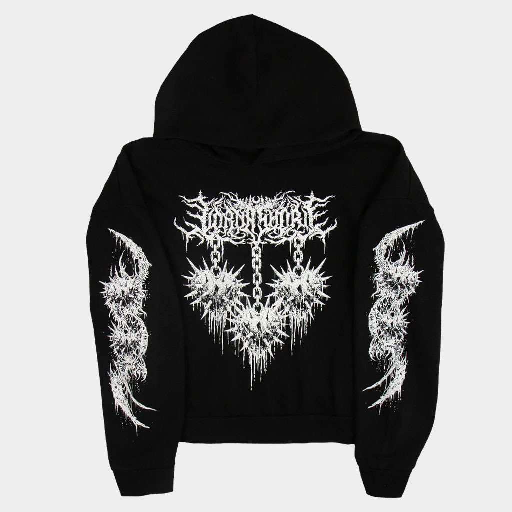 Lorna Shore Merch Lorna Shore Spiked Heart Hoodie Birthday Presents For Girlfriend
