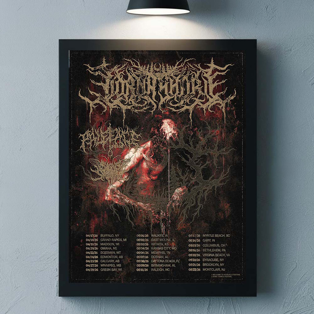 Lorna Shore North America 2026 Tour Schedule Dates With Paleface Swiss And Sign Of The Swarm Poster Lorna Shore North America 2026 Tour Schedule Dates With Paleface Swiss And Sign Of The Swarm Poster