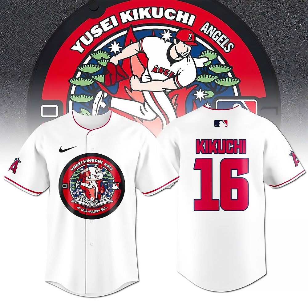 Los Angeles Angels Japan Rising Stars Yusei Kikuchi 2025 Jersey Best Gift For Baseball Fans