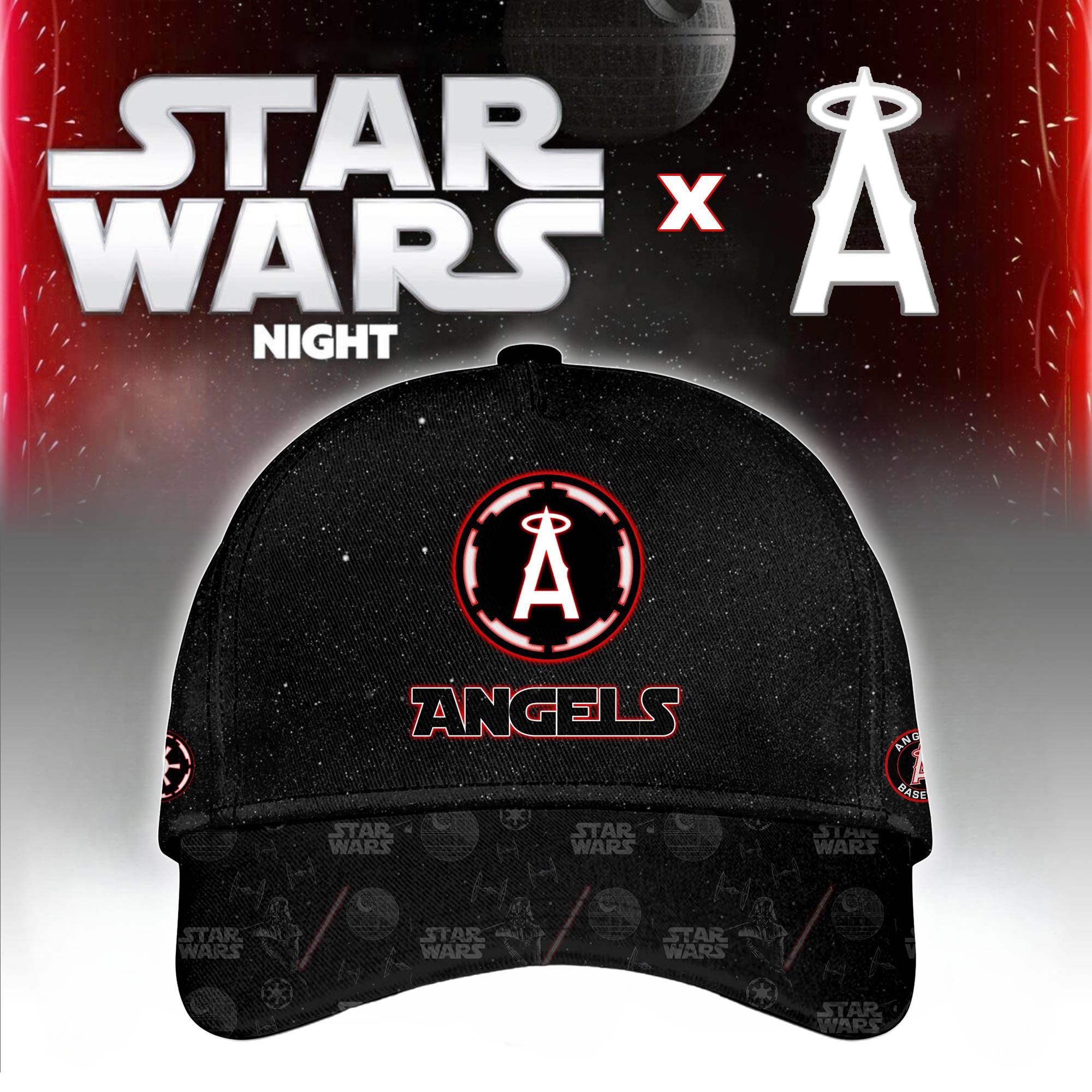 Los Angeles Angels MLB x Star War Night Special Edition Hat Gift Ideas For Baseball Fans