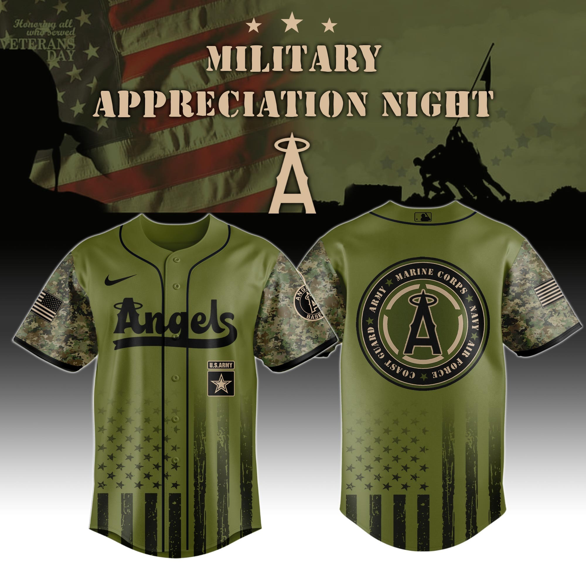 Los Angeles Angels MLB x United States Coast Guard Military Appreciation Night Jersey