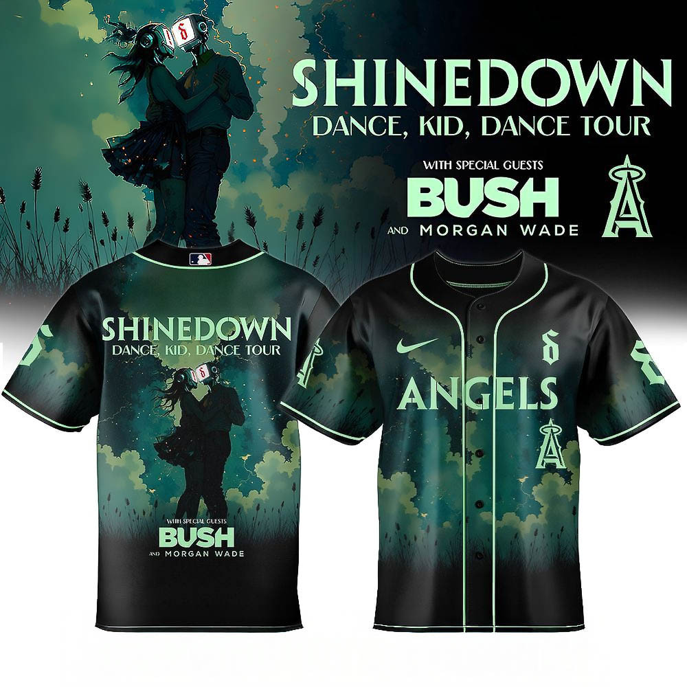 Los Angeles Angels Shinedown Dance Kid Dance Tour 2025 Baseball Jersey Best Gift For Baseball Fans