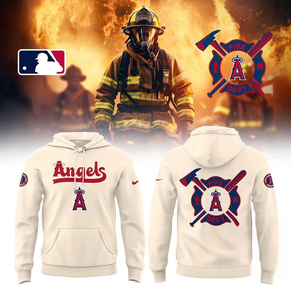 Los Angeles Angels x Firefighter Appreciation Night 2025 3D Print Hoodie Gifts For Baseball Fan