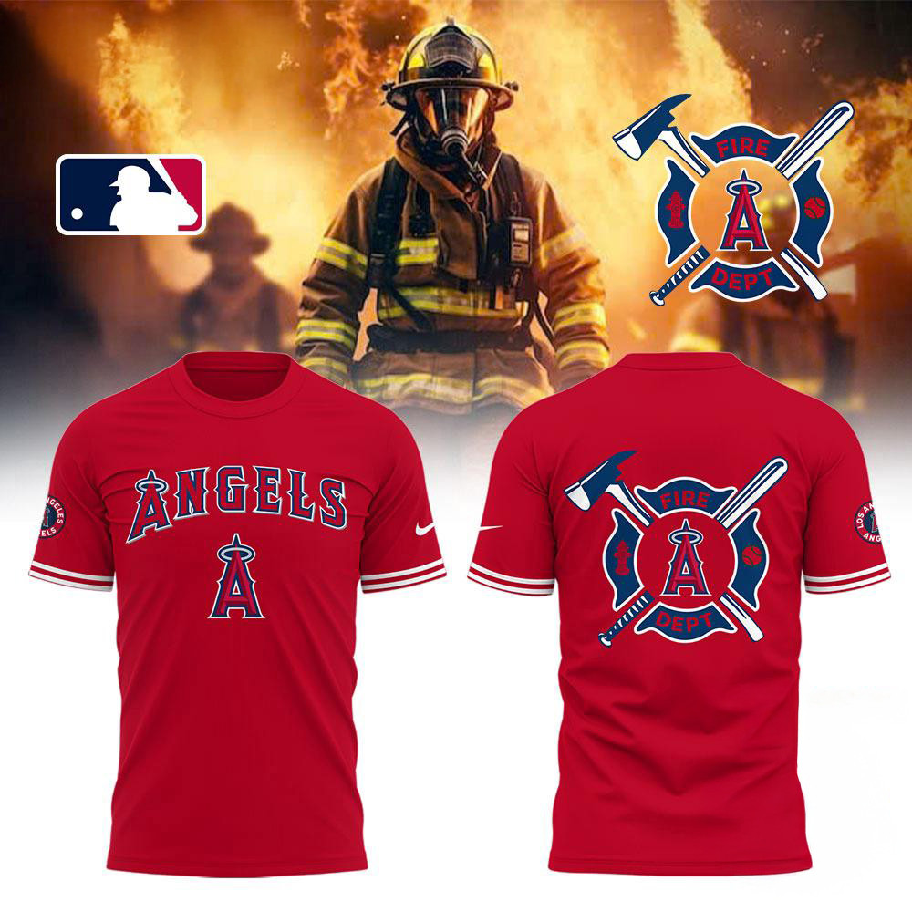 Los Angeles Angels x Firefighter Appreciation Night Shirt Gifts For Basketball Fan