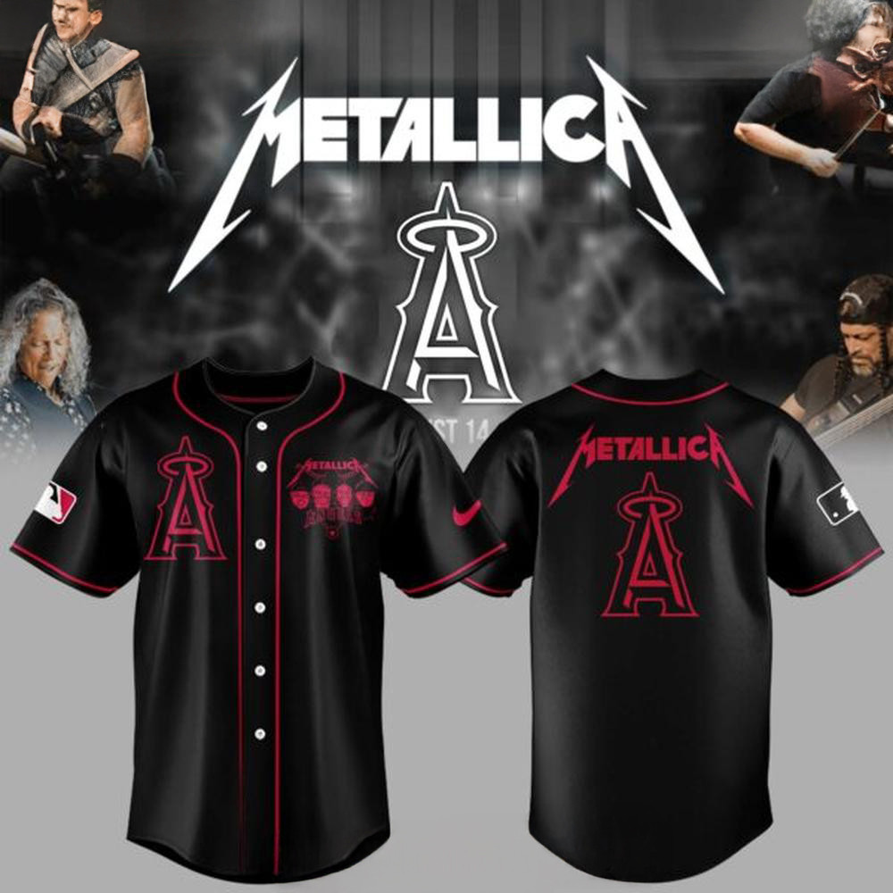 Los Angeles Angels x Metallica 2025 Baseball Jersey Gift For Baseball Fans