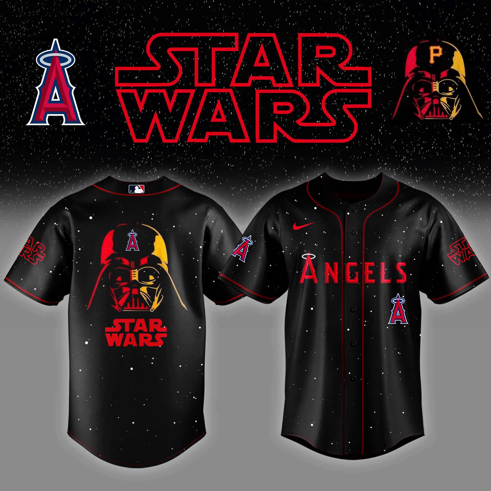 Los Angeles Angels x Stars Wars Night Baseball Jersey Baseball Father's Day Gifts