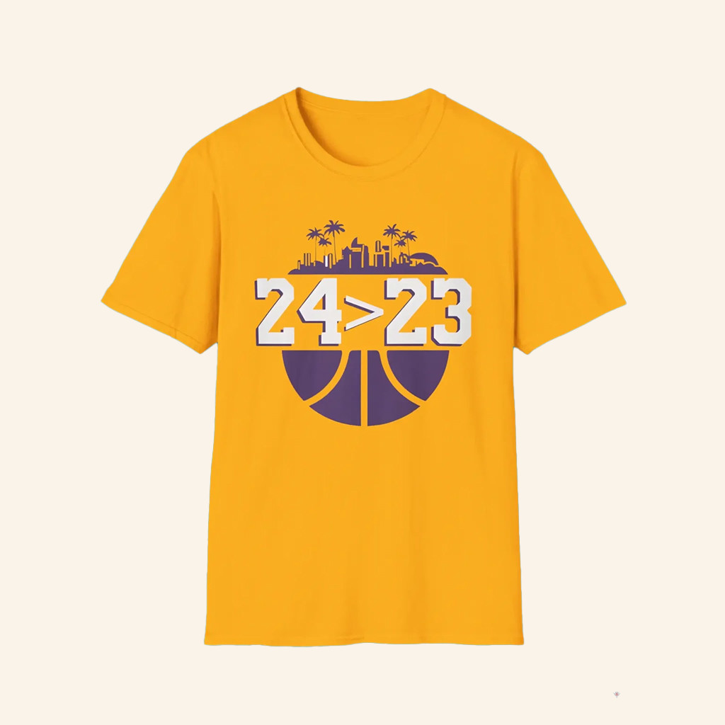 Los Angeles Basketball 24 Over 23 Shirt Best Gifts For Baseball Fans