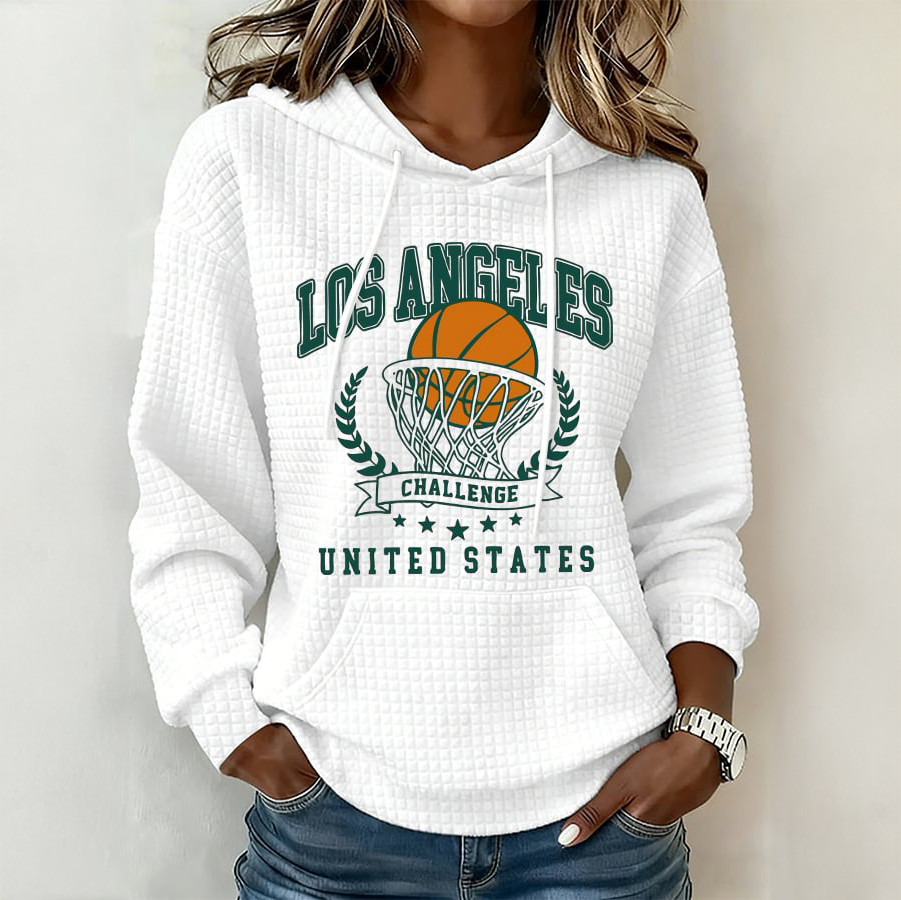 Los Angeles Basketball Hoodie Game Day Clothing Basketball Lover Gift For Mother