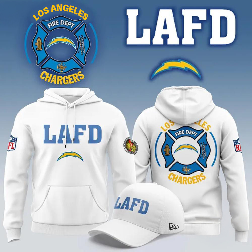 Los Angeles Chargers NFL 2025 LAFD Hoodie Gifts For Football Lovers
