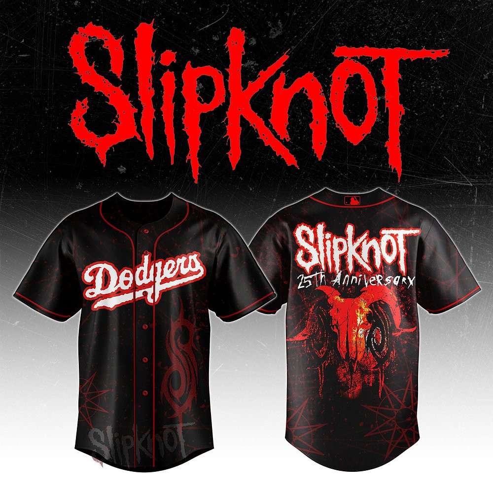 Los Angeles Dodger x Slipknot 25 Years Of Chaos Endless Rebellion Jersey