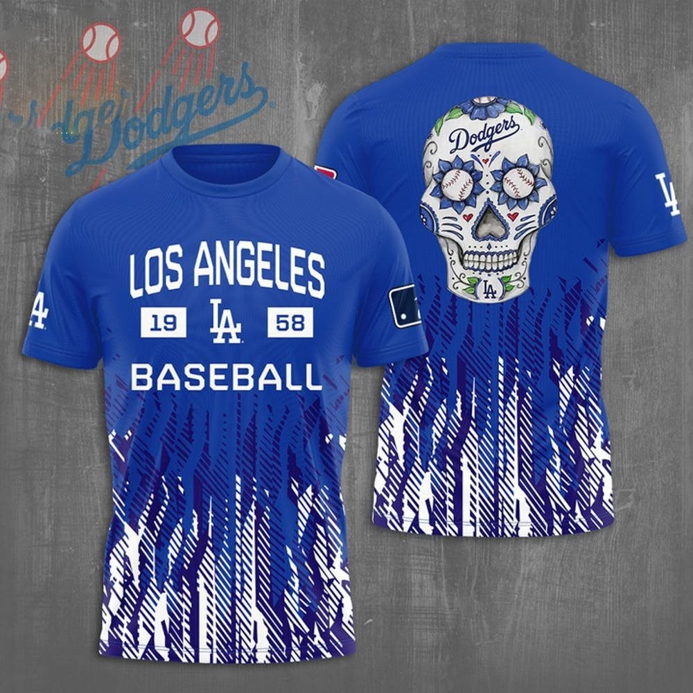 Los Angeles Dodgers 1958 Blue Baseball T-Shirt Retro Gift For Fan Edition
